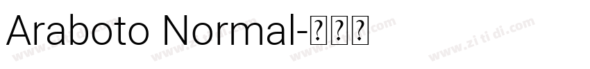 Araboto Normal字体转换